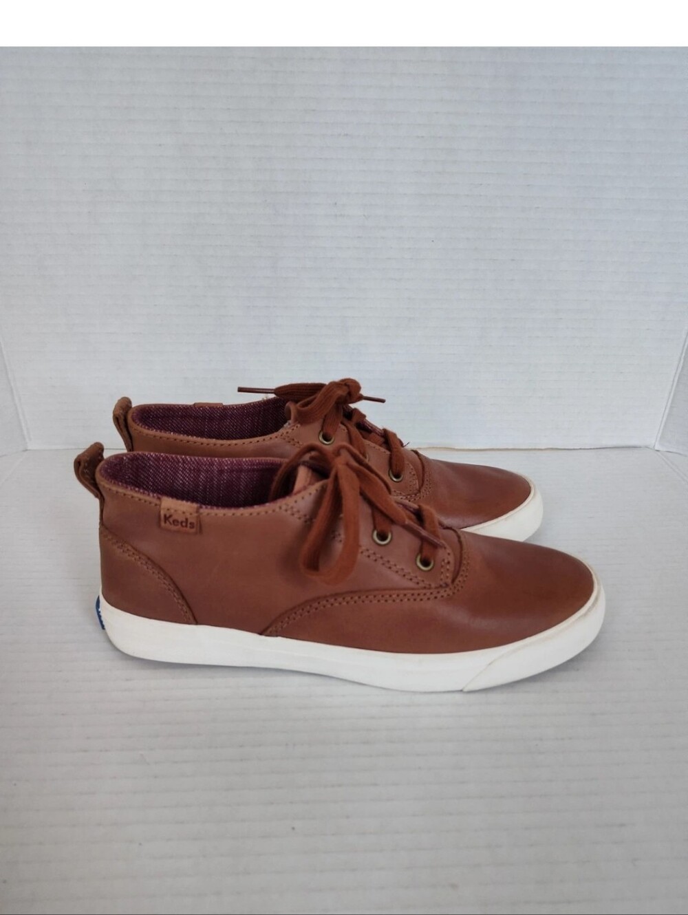 Keds Women's Triumph Mid Leather Sneakers Size 6 Acorn Brown #WH55711